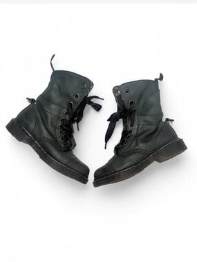 Dr. Marten  dark green Lace-Up Combat Boots - Women's